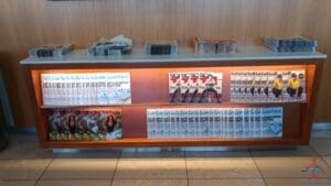 a shelf with a variety of products