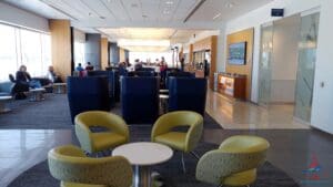 a room with chairs and tables