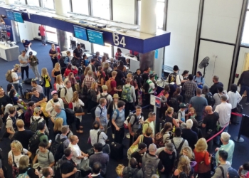 a group of people in a room