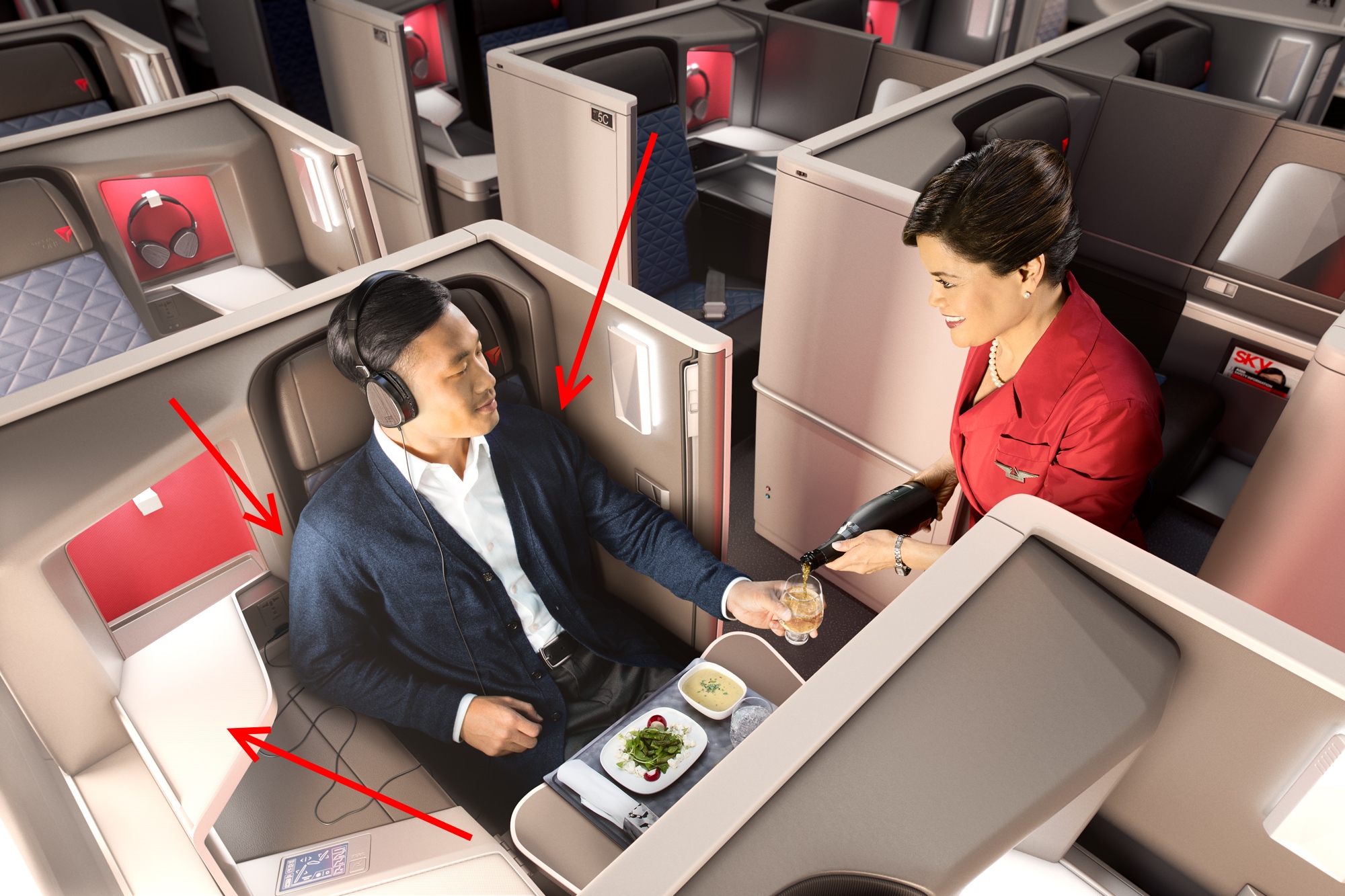 Will Delta’s Premium Delta One Suite A350 “up-charge” fail due to seat design?
