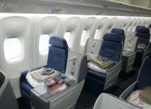 a row of seats on an airplane