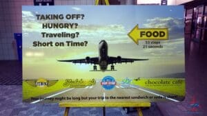 a sign with an airplane on it