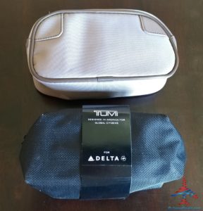 a small black and white pouch