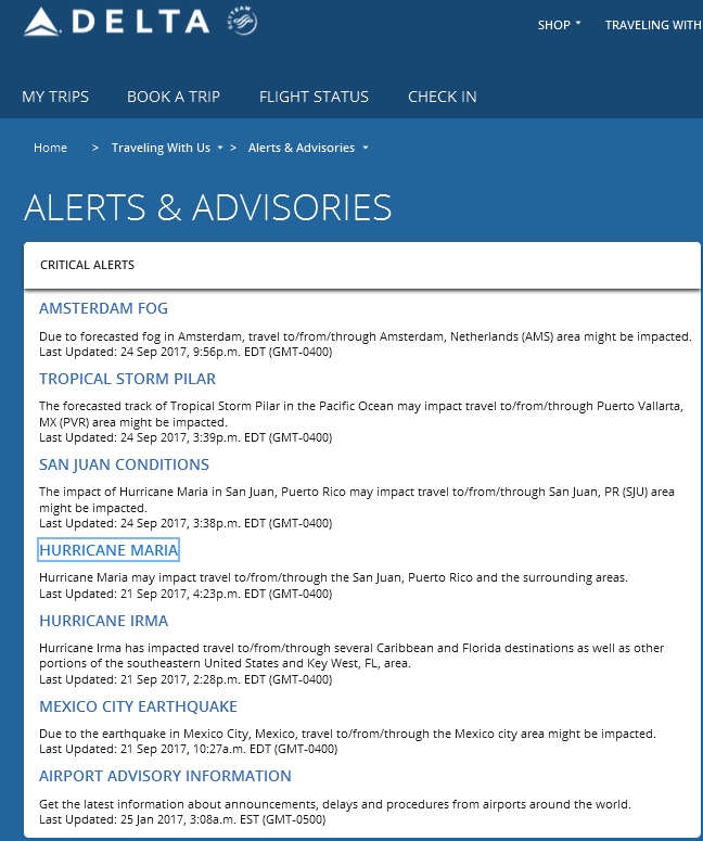 PSA: Be sure to check ALL the current Delta Alerts & Advisories + Mega Schedule Change Saturday events!