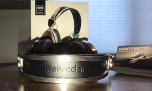 a headphones on a table