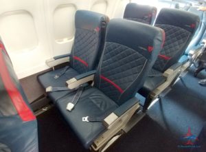 a row of seats in an airplane