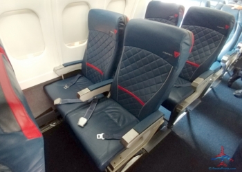 a row of seats on an airplane