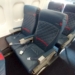 a row of seats on an airplane