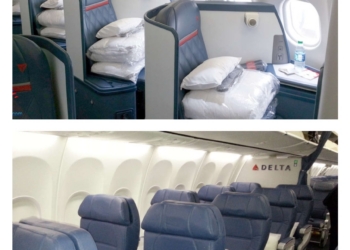 Delta One business class seat and domestic first class seats RenesPoints blog