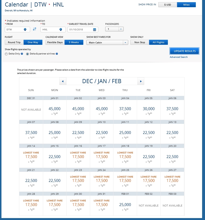 September Delta SkyMiles Flash Sale – 20% off coach tickets to Hawaii and Alaska (17.5k & 10k OW)
