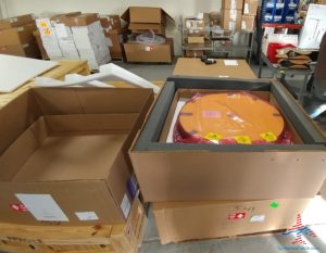 boxes in a warehouse with boxes