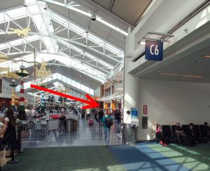 people in an airport terminal
