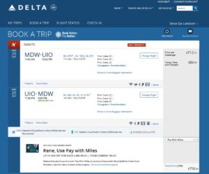 a screenshot of a flight information