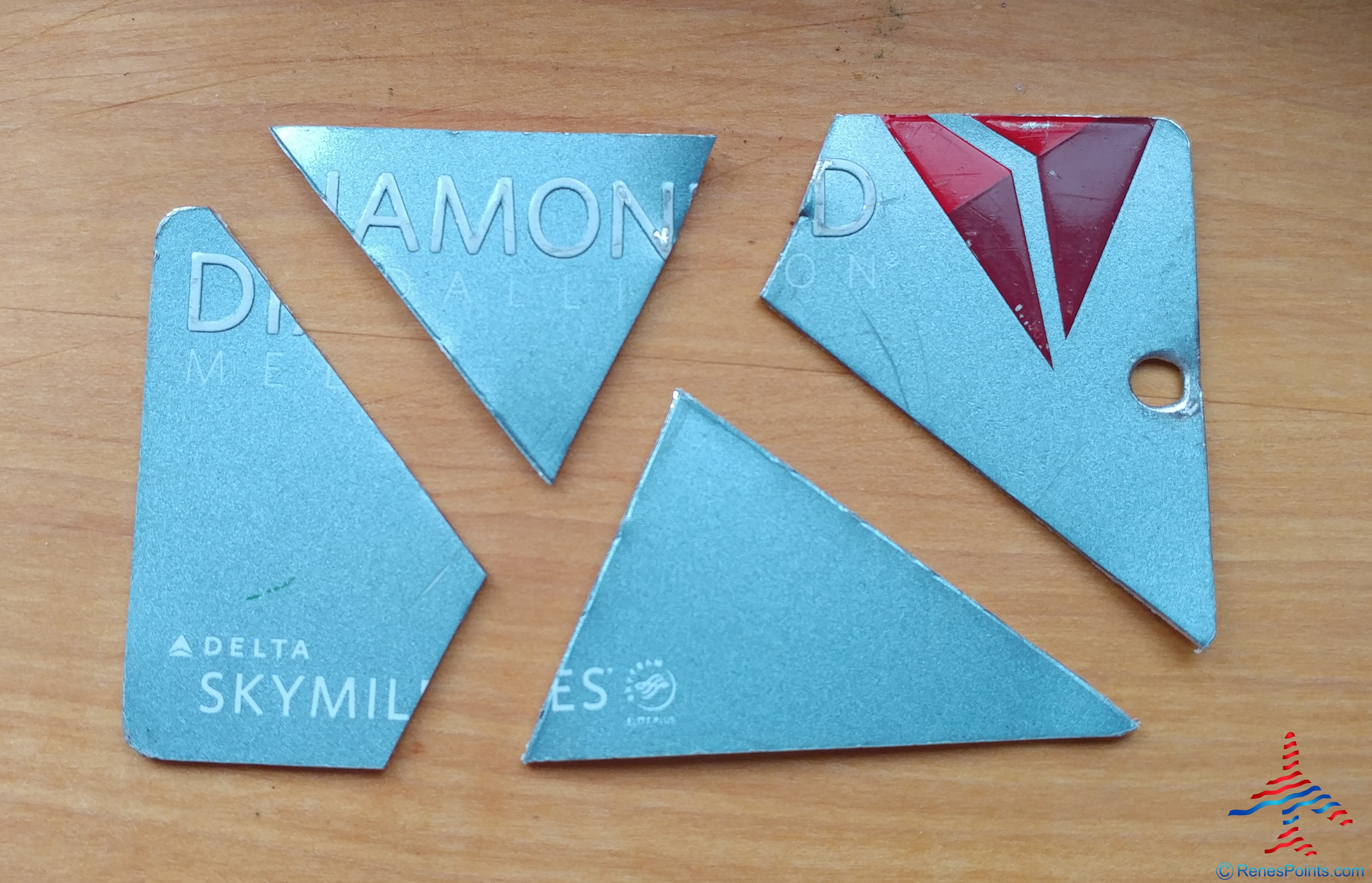 Delta Diamond Medallion card cut up