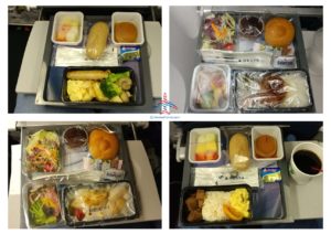 a group of food in a tray