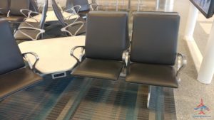 a black chairs in a room