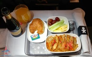a tray of food on a table