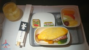 food in a tray on a tray