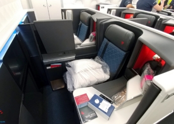 Delta One suite on a Delta Air Lines A350