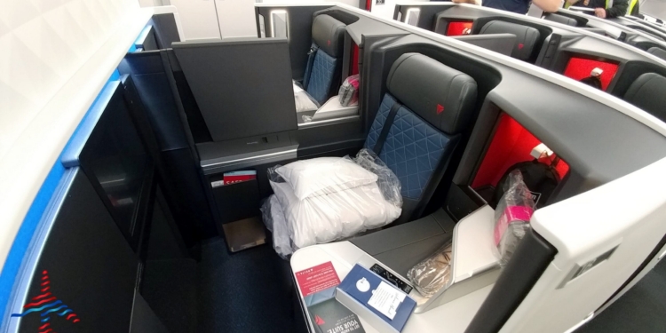 Delta One suite on a Delta Air Lines A350