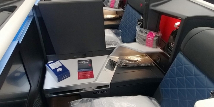 a seat in an airplane