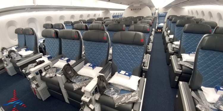 a seat in an airplane