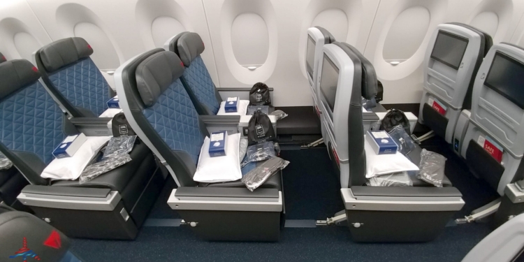 Delta Premium Select on an Airbus A350.