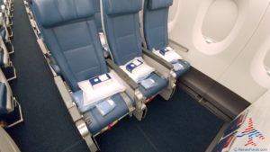a row of seats in an airplane