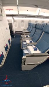 a row of seats in an airplane