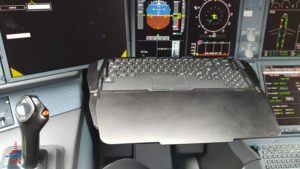 a keyboard on a computer