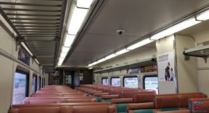 a train with many seats