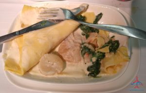 a plate of food with a fork and knife