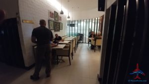 a group of people in a room