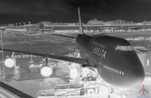 an airplane at an airport