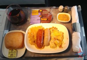 a tray with food on it