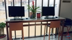 two computers on a table