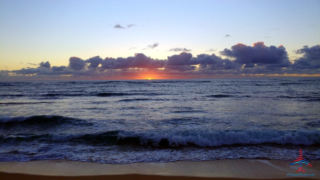 a sunset over the ocean