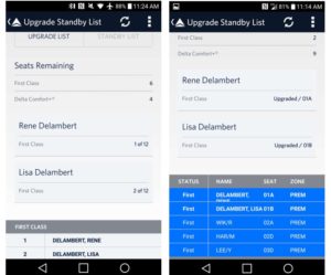 screenshots of a smartphone with a list of options