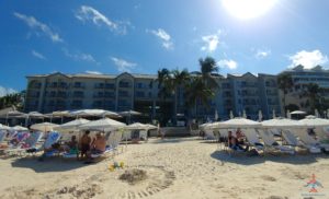 a group of people on a beach