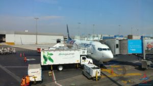 a plane parked at an airport