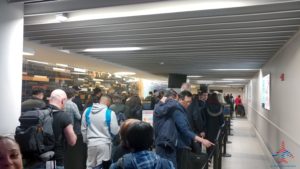 a group of people in a line