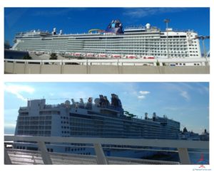 a cruise ship in a port