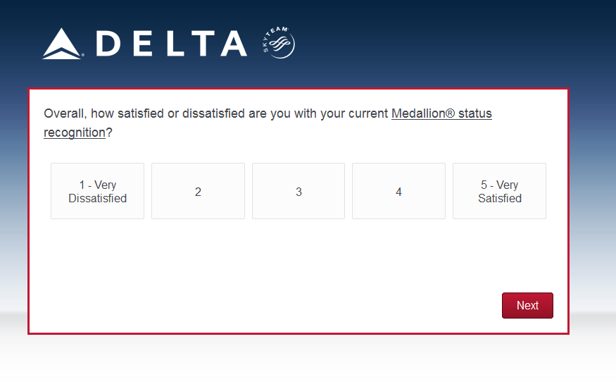 2018 Delta SkyMiles / Medallion Member Survey – How would you vote? What would you say at the end of the 250 bonus SkyMiles Survey?