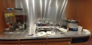 a silver tray on a counter