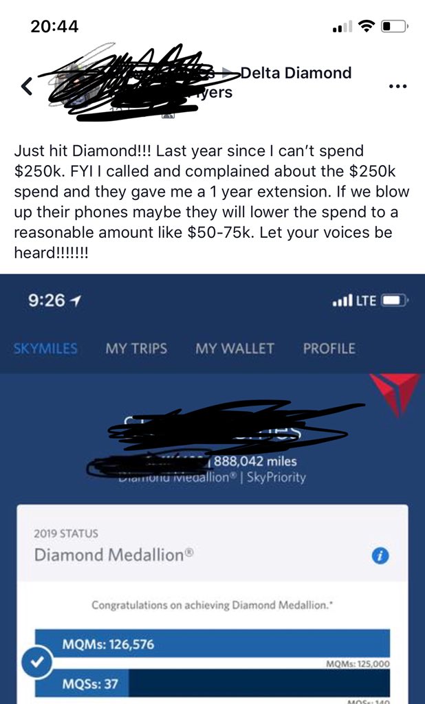 Rumor: Delta is Granting Waivers for the $250,000 Delta Amex MQD Spend Requirement.