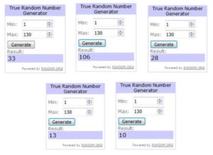 a screenshot of a random number generator