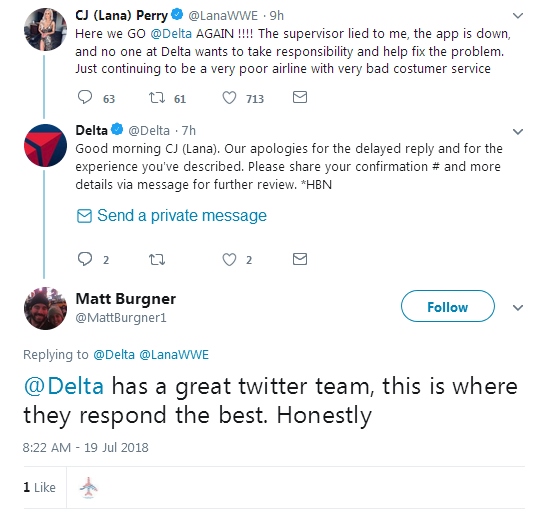 Rookie Sunday: Does griping on (Twitter / Facebook / etc. ) to Delta help? What about a RANT? What is the best way to get help with whatever!