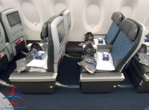 a row of seats in an airplane