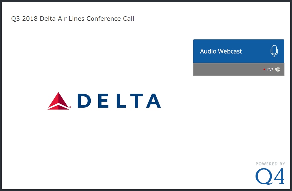 Highlights from Delta Air Lines DAL Q3 Investors Call (from a Frequent Flyer’s Viewpoint)!
