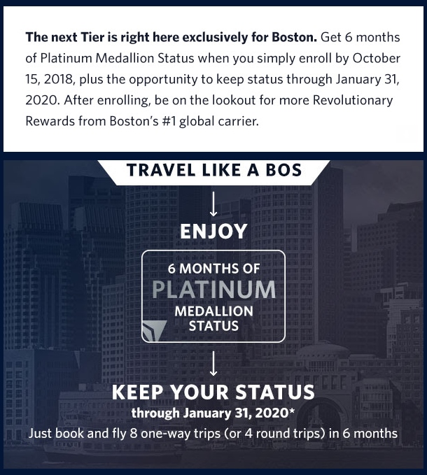 Delta is Handing out FREE Platinum and Gold Medallion Status to Boston Flyers!